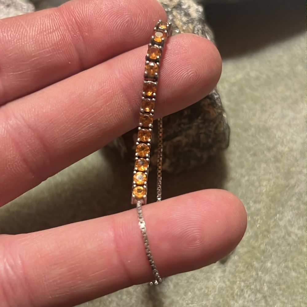 Tourmaline & Sterling Silver slide bracelet